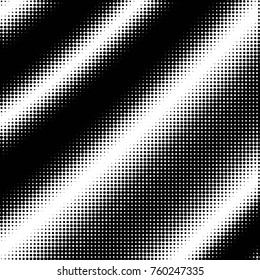 Abstract grunge grid polka dot halftone background pattern. Spotted black and white vector line illustration