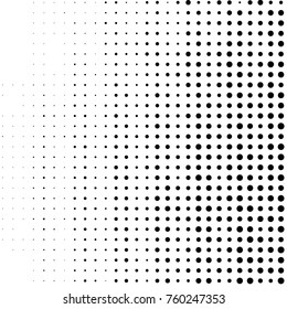 Abstract grunge grid polka dot halftone background pattern. Spotted black and white vector line illustration