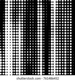 Abstract grunge grid polka dot halftone background pattern. Spotted black and white vector line illustration