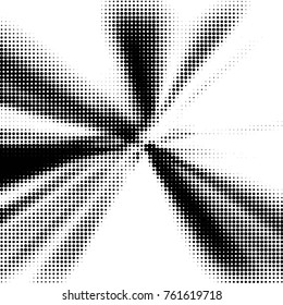 Abstract grunge grid polka dot halftone background pattern. Spotted black and white vector line illustration