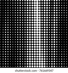 Abstract grunge grid polka dot halftone background pattern. Spotted black and white vector line illustration