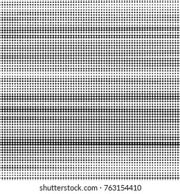 Abstract grunge grid polka dot halftone background pattern. Spotted black and white vector line illustration