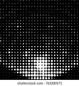Abstract grunge grid polka dot halftone background pattern. Spotted black and white vector line illustration
