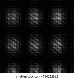 Abstract grunge grid polka dot halftone background pattern. Spotted black and white vector line illustration
