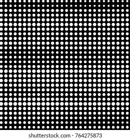 Abstract grunge grid polka dot halftone background pattern. Spotted black and white vector line illustration
