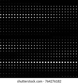 Abstract grunge grid polka dot halftone background pattern. Spotted black and white vector line illustration
