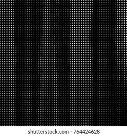 Abstract grunge grid polka dot halftone background pattern. Spotted black and white vector line illustration
