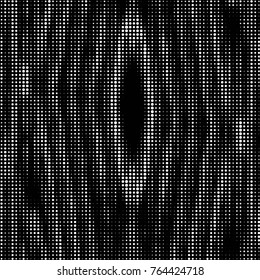 Abstract grunge grid polka dot halftone background pattern. Spotted black and white vector line illustration
