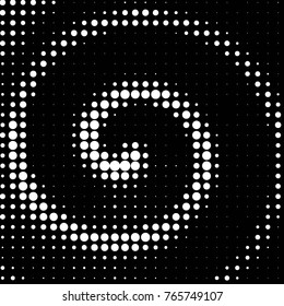 Abstract grunge grid polka dot halftone background pattern. Spotted black and white vector line illustration
