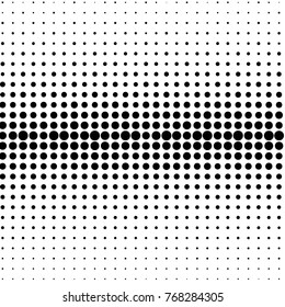 Abstract grunge grid polka dot halftone background pattern. Spotted black and white vector line illustration
