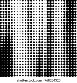 Abstract grunge grid polka dot halftone background pattern. Spotted black and white vector line illustration
