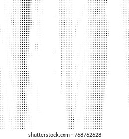 Abstract grunge grid polka dot halftone background pattern. Spotted black and white vector line illustration
