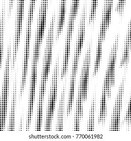 Abstract grunge grid polka dot halftone background pattern. Spotted black and white vector line illustration
