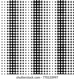 Abstract grunge grid polka dot halftone background pattern. Spotted black and white vector line illustration
