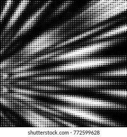 Abstract grunge grid polka dot halftone background pattern. Spotted black and white vector line illustration
