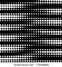 Abstract grunge grid polka dot halftone background pattern. Spotted black and white vector line illustration
