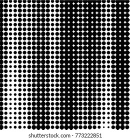 Abstract grunge grid polka dot halftone background pattern. Spotted black and white vector line illustration
