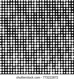 Abstract grunge grid polka dot halftone background pattern. Spotted black and white vector line illustration
