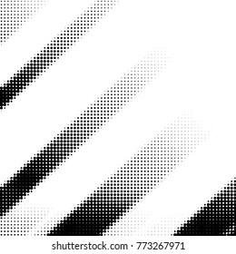 Abstract grunge grid polka dot halftone background pattern. Spotted black and white vector line illustration
