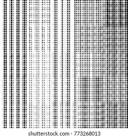 Abstract grunge grid polka dot halftone background pattern. Spotted black and white vector line illustration
