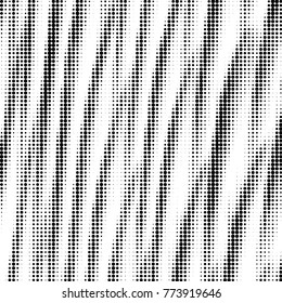 Abstract grunge grid polka dot halftone background pattern. Spotted black and white vector line illustration
