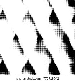 Abstract grunge grid polka dot halftone background pattern. Spotted black and white vector line illustration
