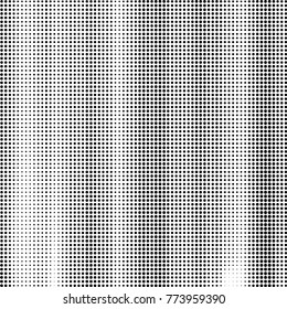 Abstract grunge grid polka dot halftone background pattern. Spotted black and white vector line illustration
