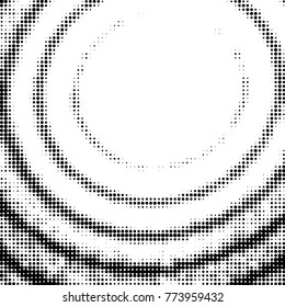 Abstract grunge grid polka dot halftone background pattern. Spotted black and white vector line illustration
