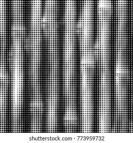 Abstract grunge grid polka dot halftone background pattern. Spotted black and white vector line illustration
