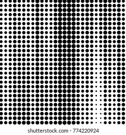 Abstract grunge grid polka dot halftone background pattern. Spotted black and white vector line illustration
