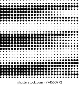 Abstract grunge grid polka dot halftone background pattern. Spotted black and white vector line illustration
