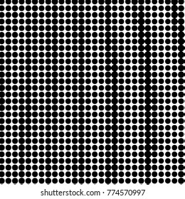 Abstract grunge grid polka dot halftone background pattern. Spotted black and white vector line illustration
