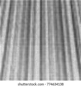 Abstract grunge grid polka dot halftone background pattern. Spotted black and white vector line illustration
