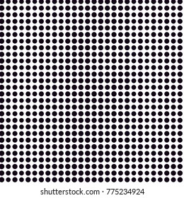 Abstract grunge grid polka dot halftone background pattern. Spotted black and white vector line illustration
