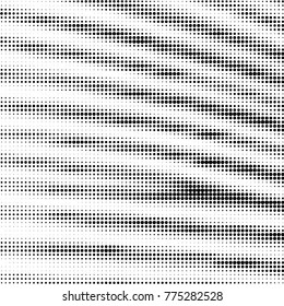 Abstract grunge grid polka dot halftone background pattern. Spotted black and white vector line illustration
