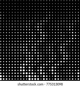 Abstract grunge grid polka dot halftone background pattern. Spotted black and white vector line illustration
