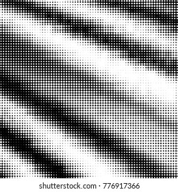 Abstract grunge grid polka dot halftone background pattern. Spotted black and white vector line illustration
