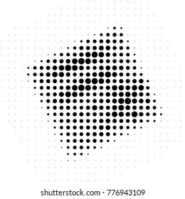 Abstract grunge grid polka dot halftone background pattern. Spotted black and white vector line illustration
