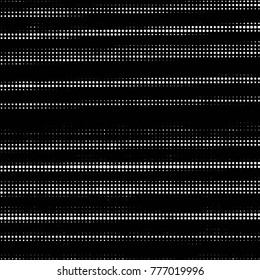 Abstract grunge grid polka dot halftone background pattern. Spotted black and white vector line illustration
