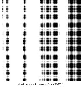 Abstract grunge grid polka dot halftone background pattern. Spotted black and white vector line illustration
