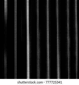 Abstract grunge grid polka dot halftone background pattern. Spotted black and white vector line illustration
