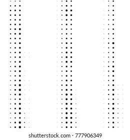 Abstract grunge grid polka dot halftone background pattern. Spotted black and white vector line illustration
