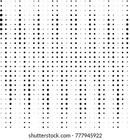 Abstract grunge grid polka dot halftone background pattern. Spotted black and white vector line illustration
