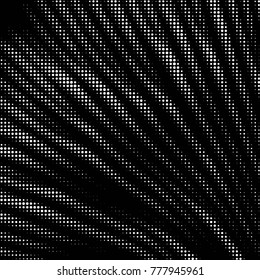 Abstract grunge grid polka dot halftone background pattern. Spotted black and white vector line illustration
