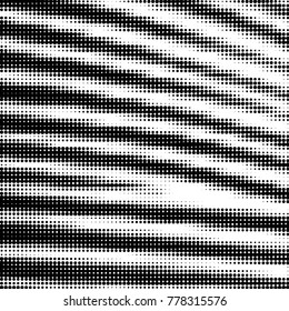 Abstract grunge grid polka dot halftone background pattern. Spotted black and white vector line illustration
