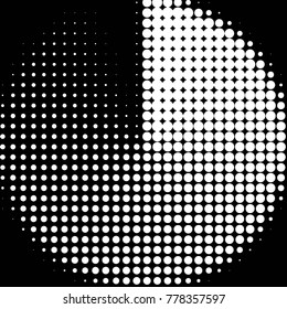 Abstract grunge grid polka dot halftone background pattern. Spotted black and white vector line illustration
