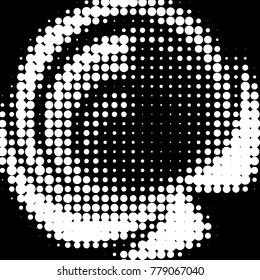 Abstract grunge grid polka dot halftone background pattern. Spotted black and white vector line illustration
