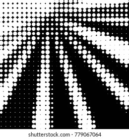 Abstract grunge grid polka dot halftone background pattern. Spotted black and white vector line illustration
