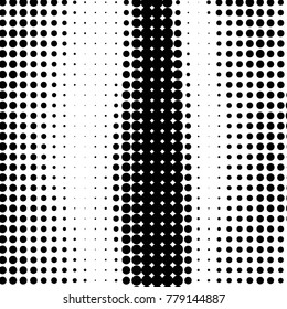 Abstract grunge grid polka dot halftone background pattern. Spotted black and white vector line illustration
