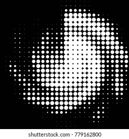 Abstract grunge grid polka dot halftone background pattern. Spotted black and white vector line illustration
